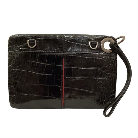 Hammitt Nash Small 2 Crossbody Wristlet Painted Rattle Snake Black Leather Bag - Picture 9 of 12